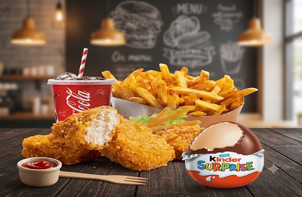 Trio Croquettes-Frites-Breuvage et Jouet pour Enfant